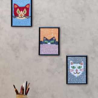 Cat Art Frame - Set of 3